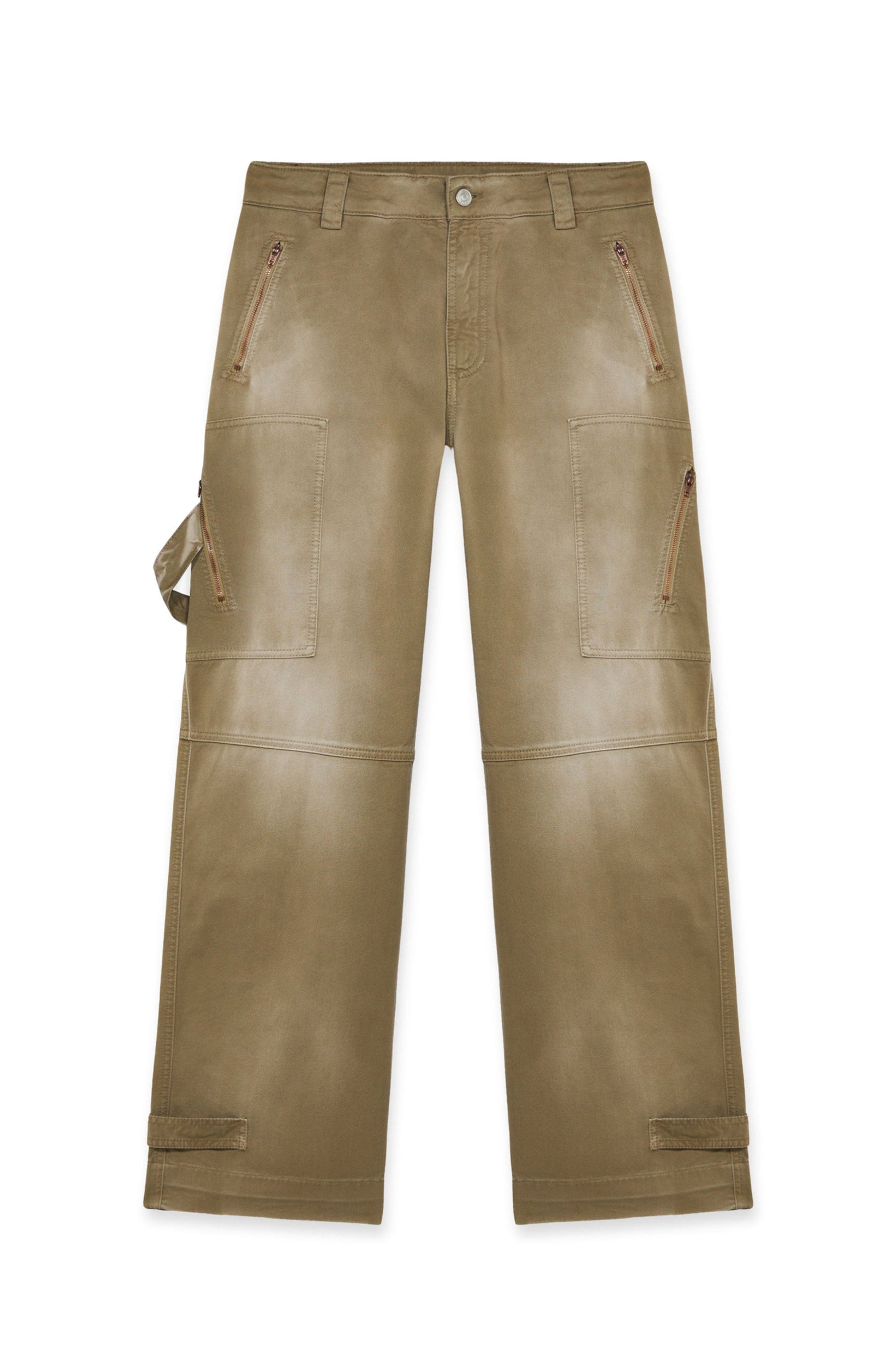Fortela Juniat Cargo Twill Cotton Trousers In Brown