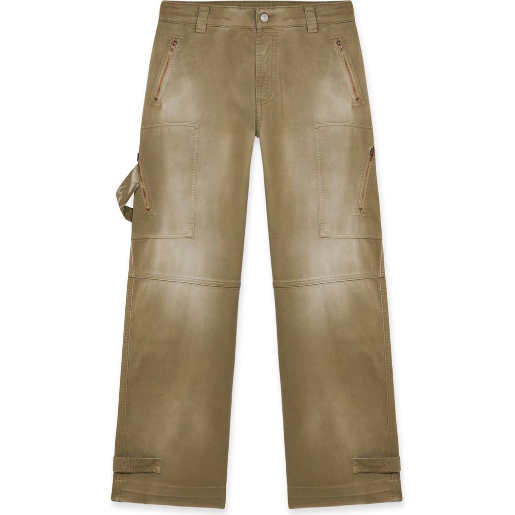 Fortela Juniat Cargo Twill Cotton Trousers In Brown