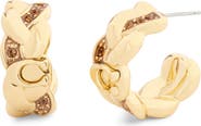 COACH Braided Hoop Earrings
