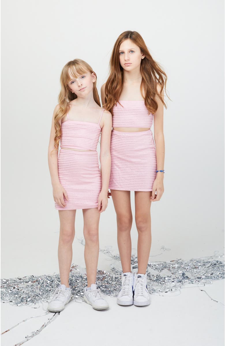 Theme Franki Studded Top and Skirt Set, Alternate, color, Pink