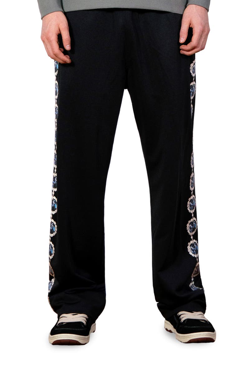 x Richard Bernstein Mythic Hope Track Pants, Main, color, BLACK