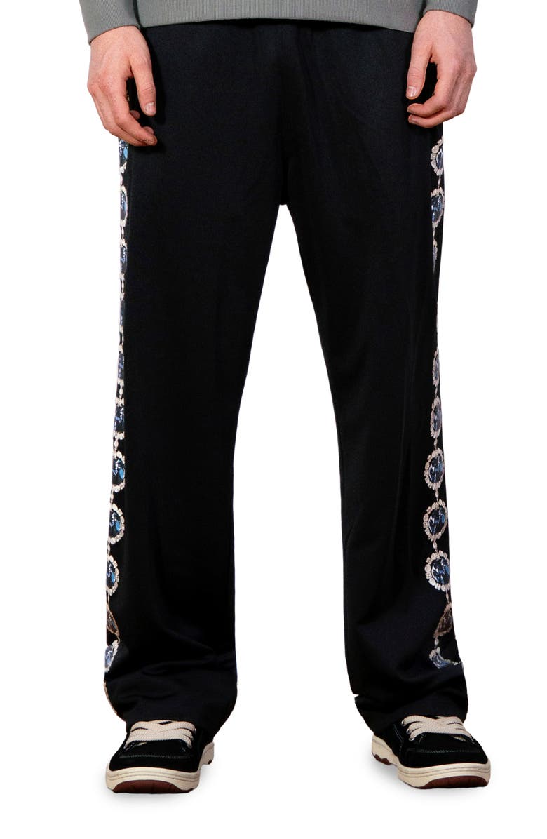 PLEASURES x Richard Bernstein Mythic Hope Track Pants, Main, color, Black