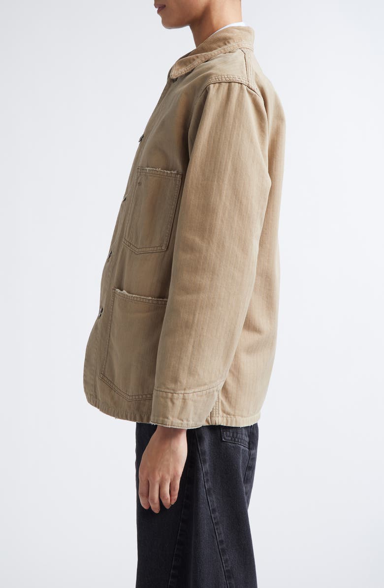 Maison Margiela Cotton Herringbone Jacket, Alternate, color, Stone Washed Beige