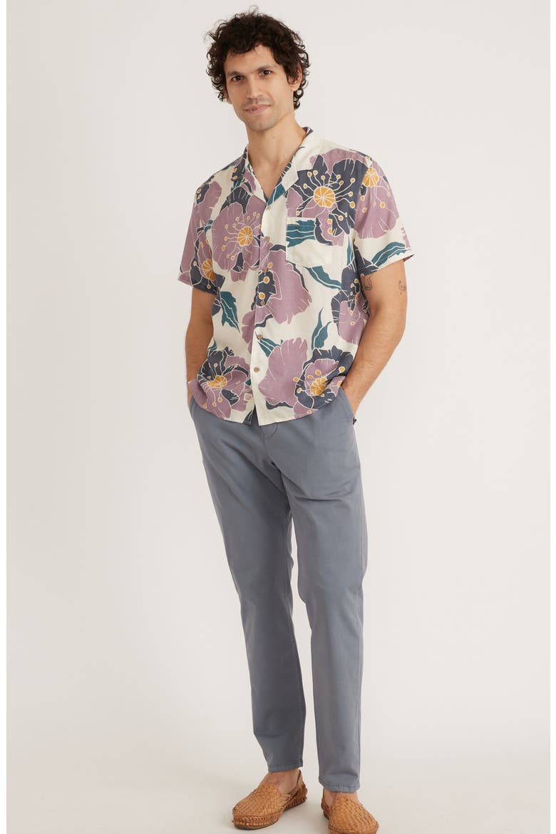 Floral Resort Shirt, Alternate, color, PURPLE LARGE FLORAL PRINT