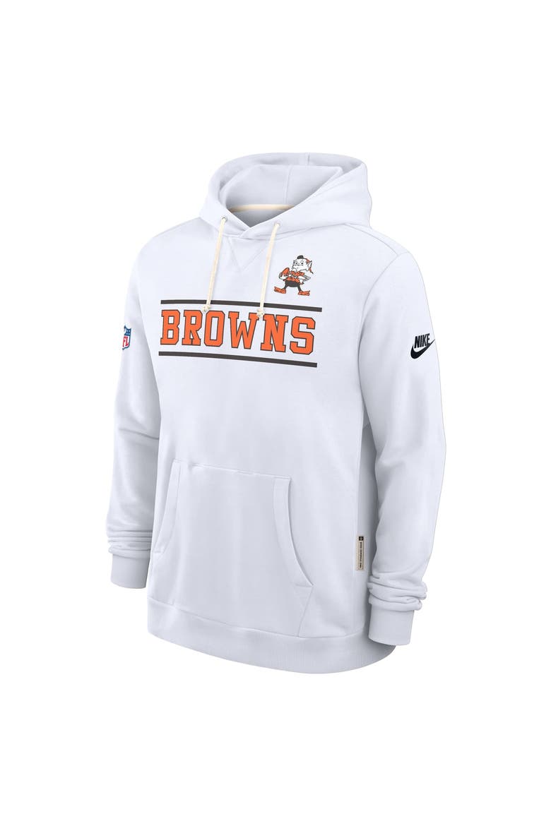 Men's Nike White Cleveland Browns Standard Issue Replay Officials Alternate Dri-FIT Hoodie, Alternate, color, White