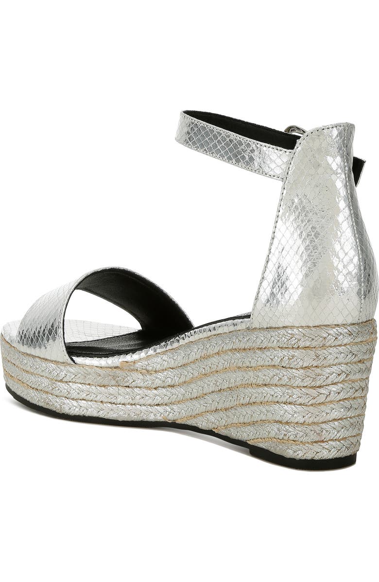 LONDON RAG Utah Platform Wedge Espadrille Sandal, Alternate, color, Silver