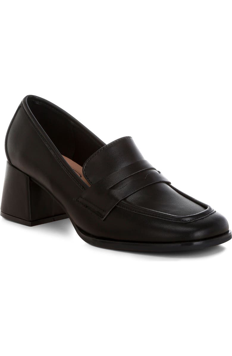 LONDON RAG Sutapa Penny Strap Flared Block Heel Loafer, Main, color,