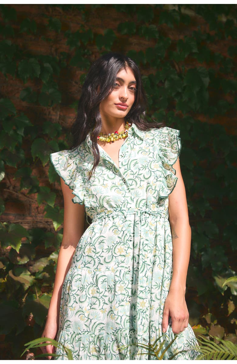 Ro's Garden Ernestine Maxi Dress, Alternate, color, Green Blumenau