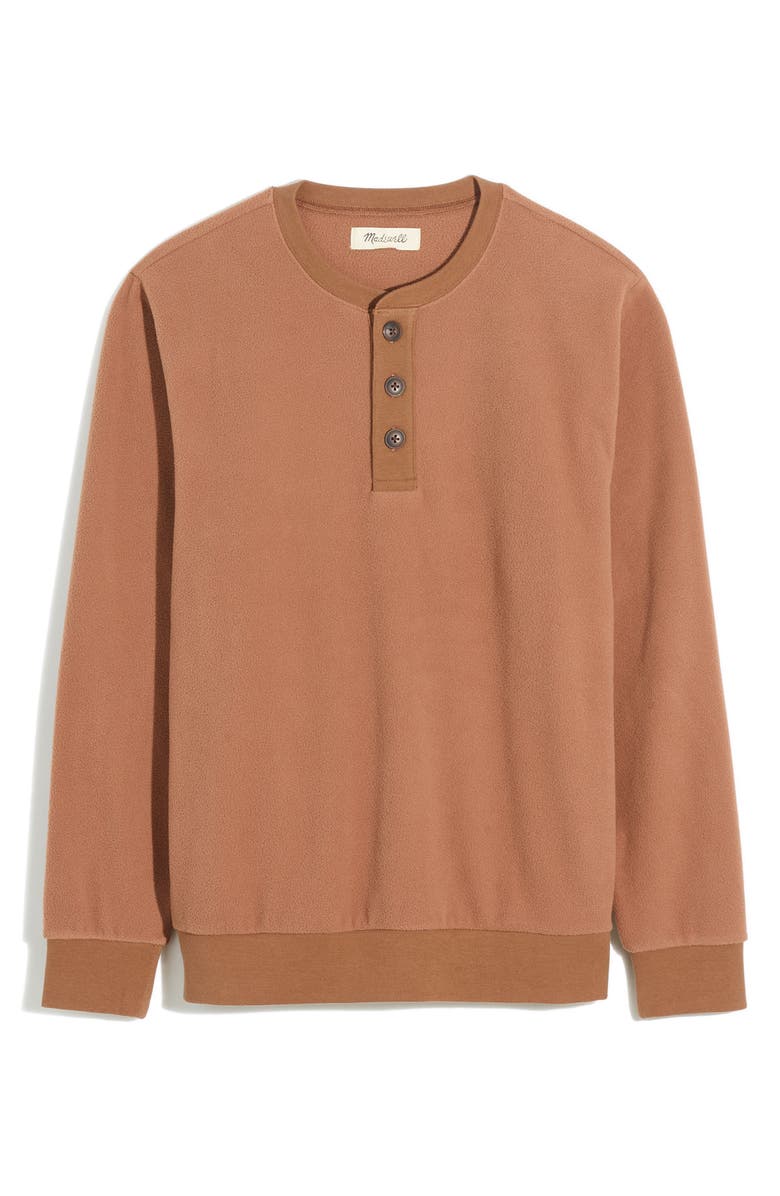 Madewell ReSourced Fleece Henley, Alternate, color, 
