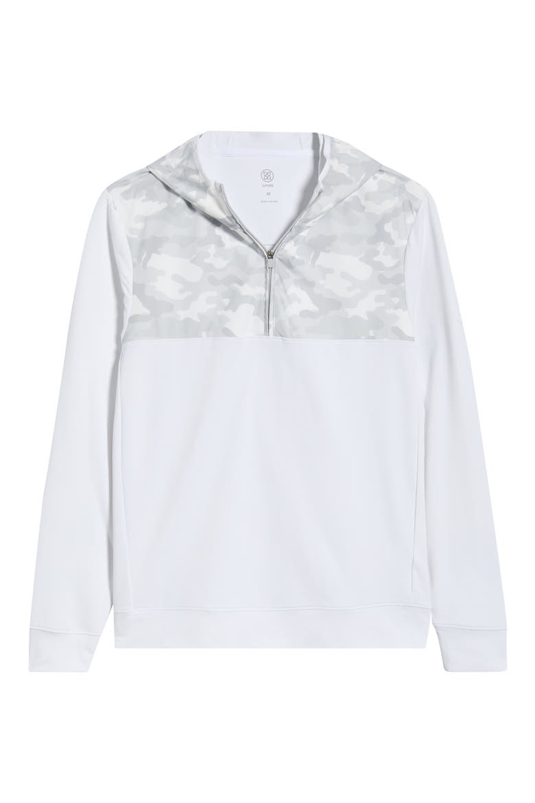 Camo Quarter Zip Hoodie, Alternate, color, SNOW CAMO