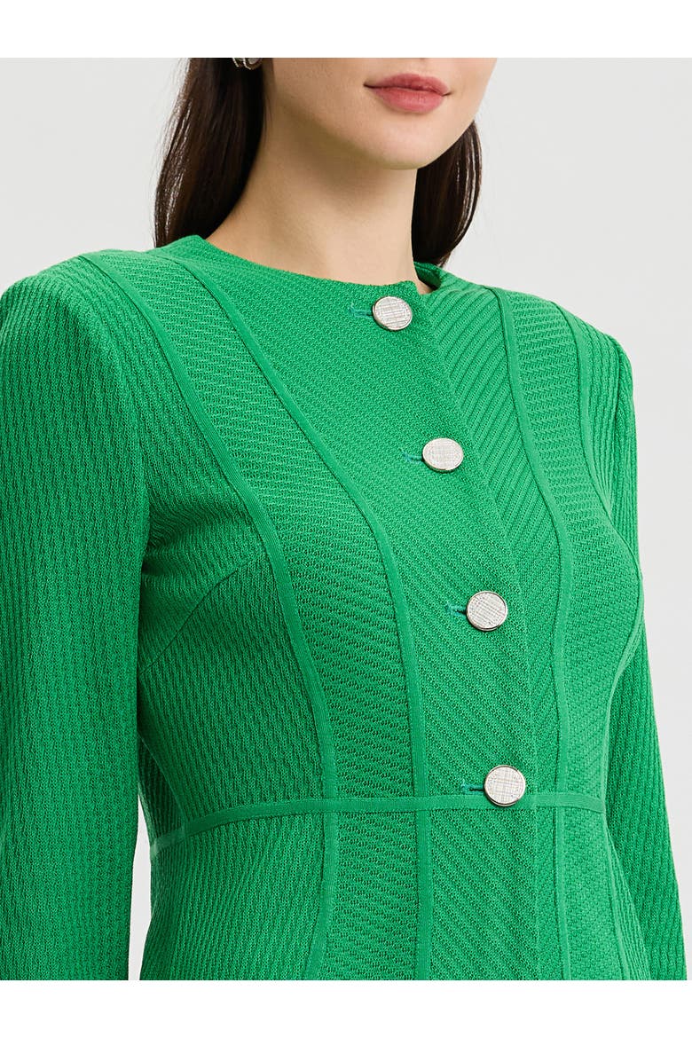 Tailored Tonal Princess Seam Knit Jacket, Alternate, color, Clover Field