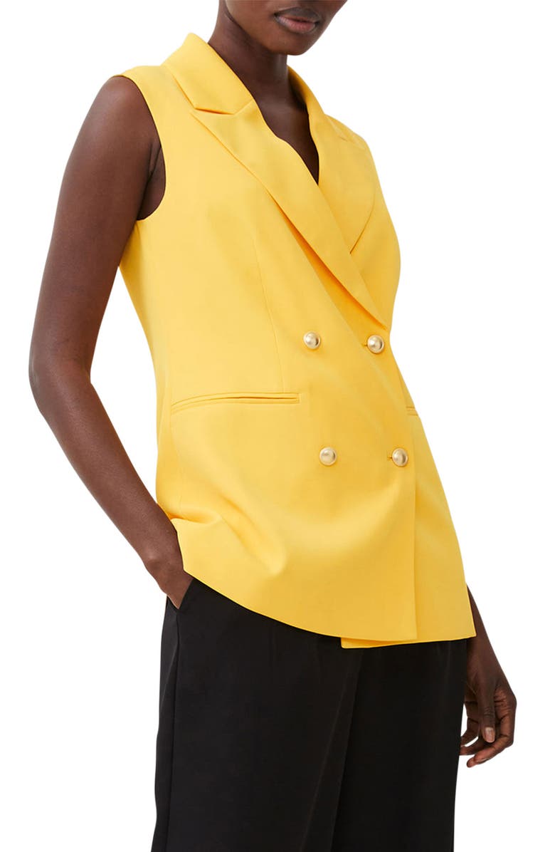 French Connection Harrie Double Breasted Sleeveless Blazer, Main, color,