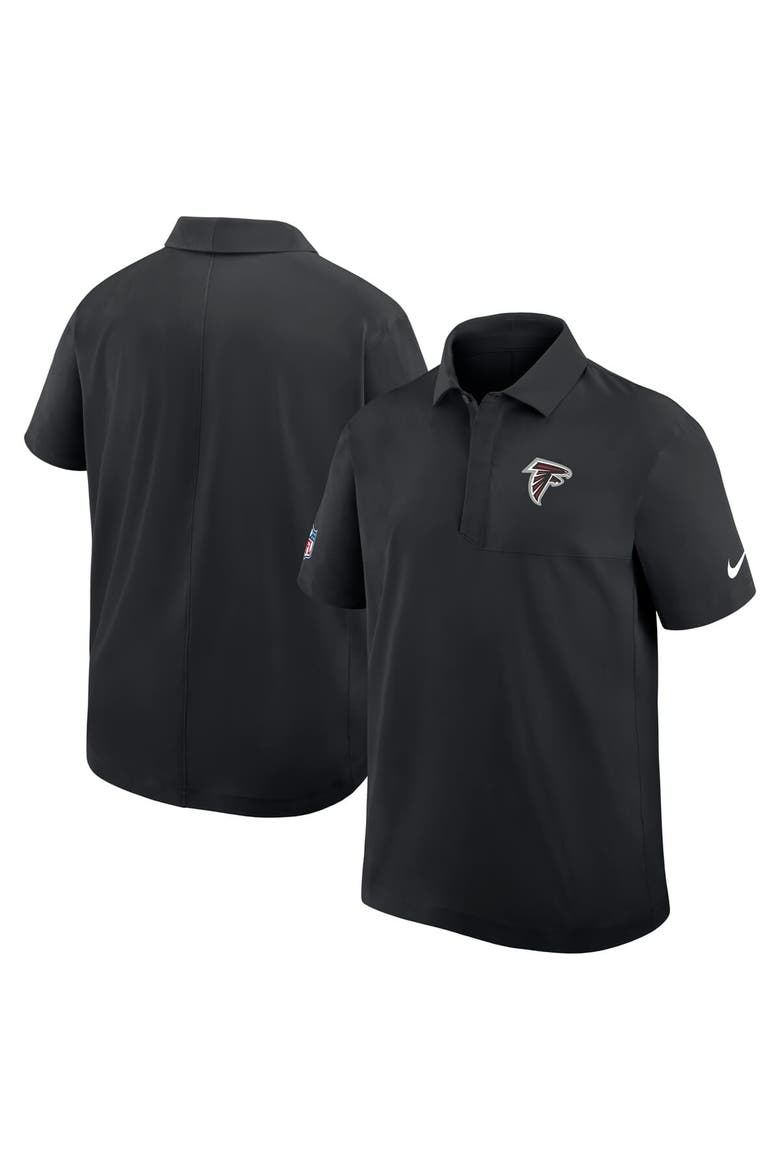 Men's Nike Black Atlanta Falcons Sideline Woven Dri-FIT Polo, Alternate, color, Black