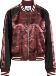 CITY BLUES Satin Bomber Jacket