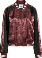 CITY BLUES Satin Bomber Jacket