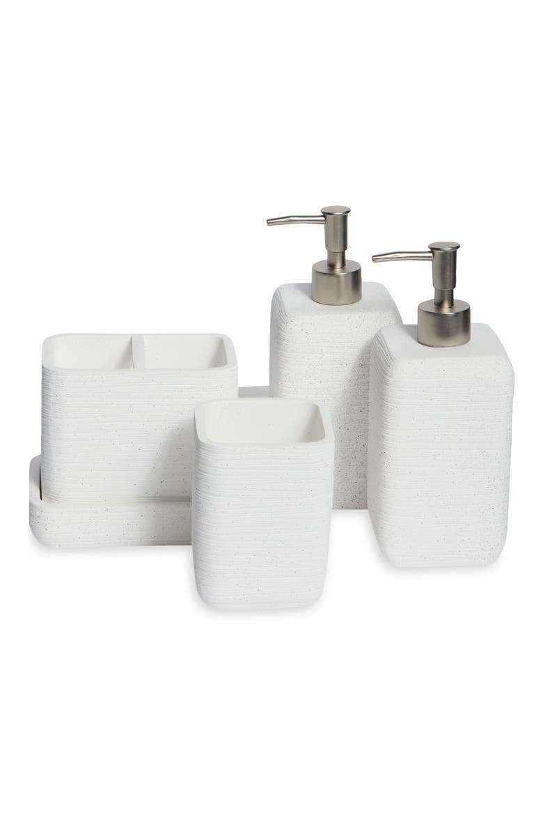 Diatomite Bath Accessory Set, Main, color, WHITE