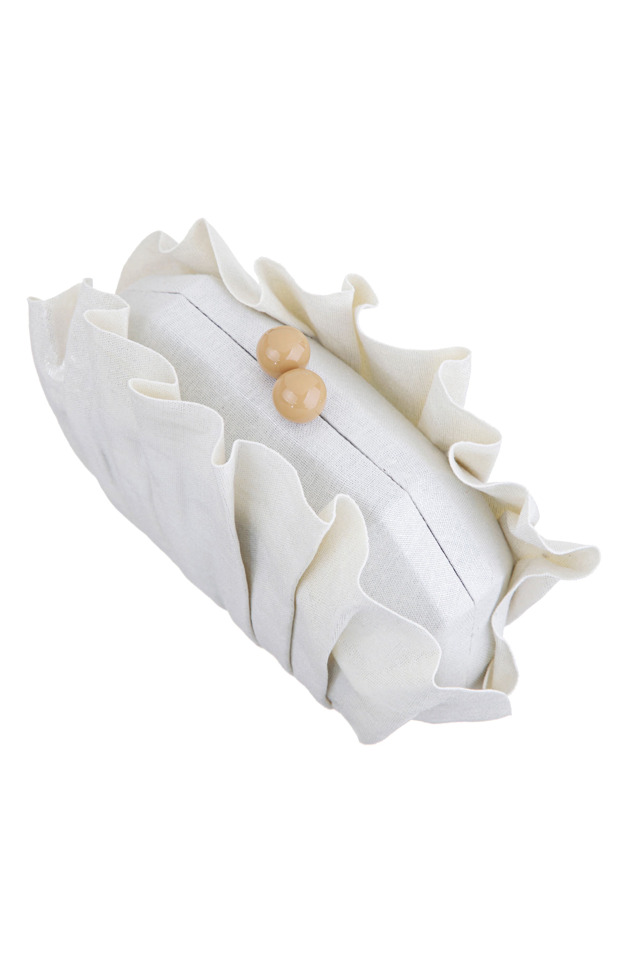 Nina Reef Clutch, Alternate, color, Silver