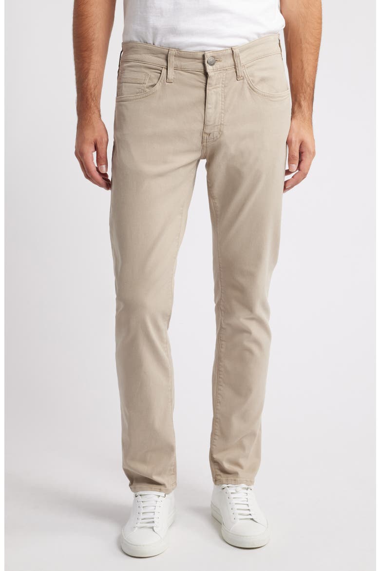 Marcus Slim Straight Leg Twill Pants, Main, color, LATTE LUXE TWILL