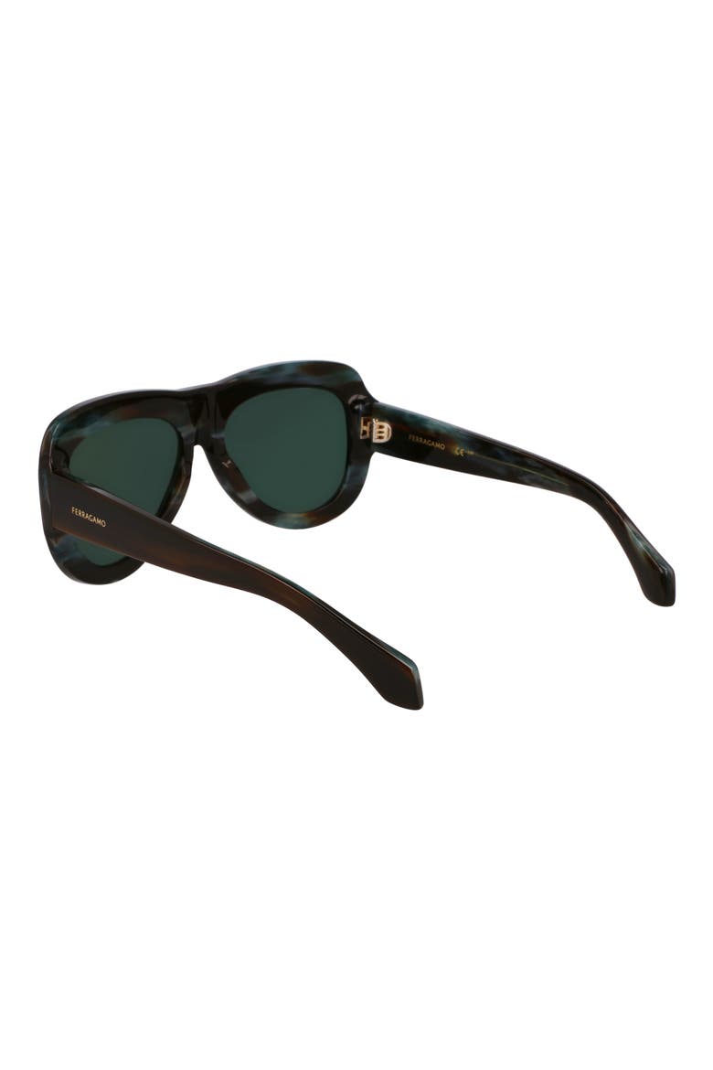 Rivets 57mm Aviator Sunglasses, Alternate, color, BLACK