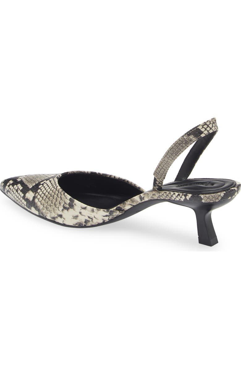 Open Edit Cammie Kitten Heel Slingback Pump, Alternate, color, Black-White Snake
