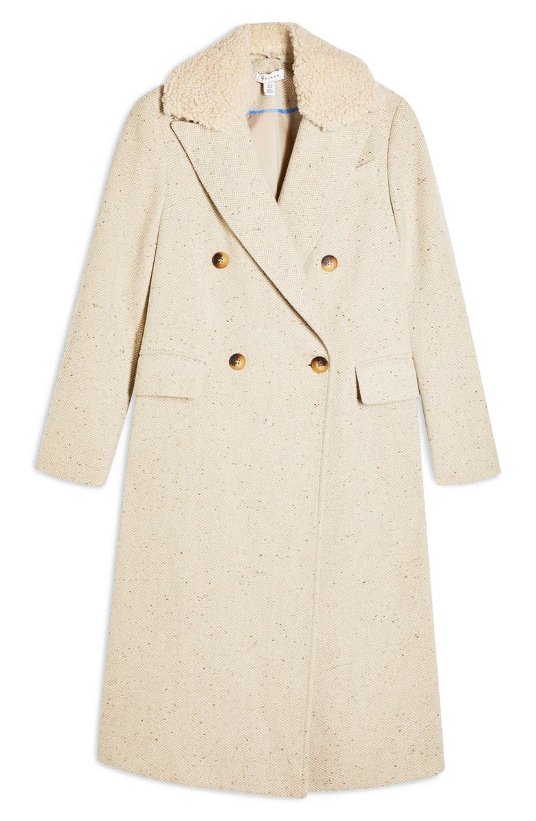 Topshop Freddie Herringbone Coat, Alternate, color, 