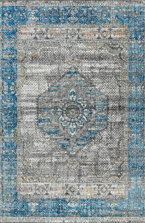 Anatolia Vintage Medallion Peacock Area Rug