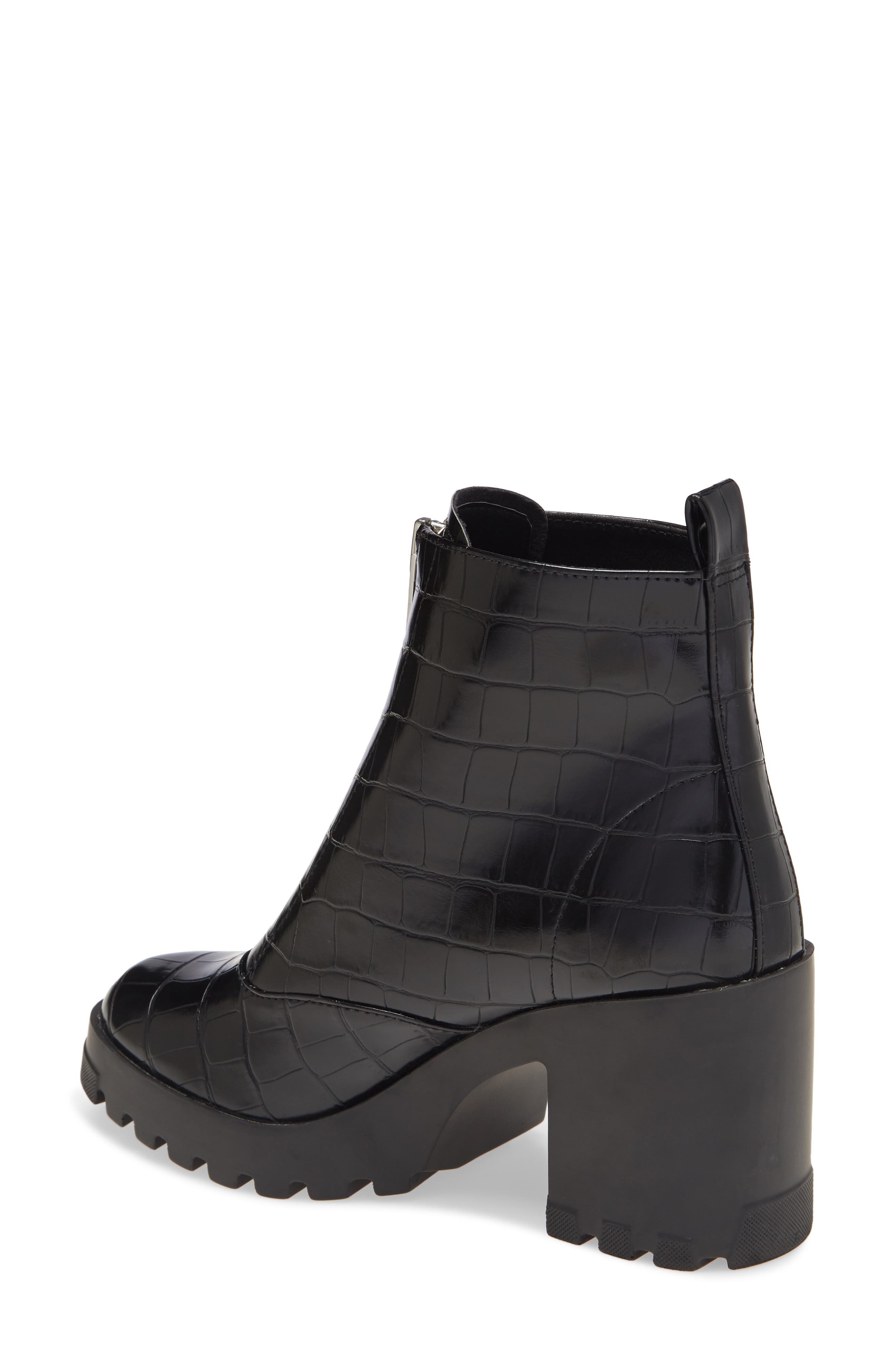 Marley Front Zip Bootie, Alternate, color, BLACK CROC