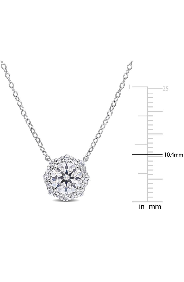 Julianna B. Moissanite Halo Necklace, Alternate, color, 