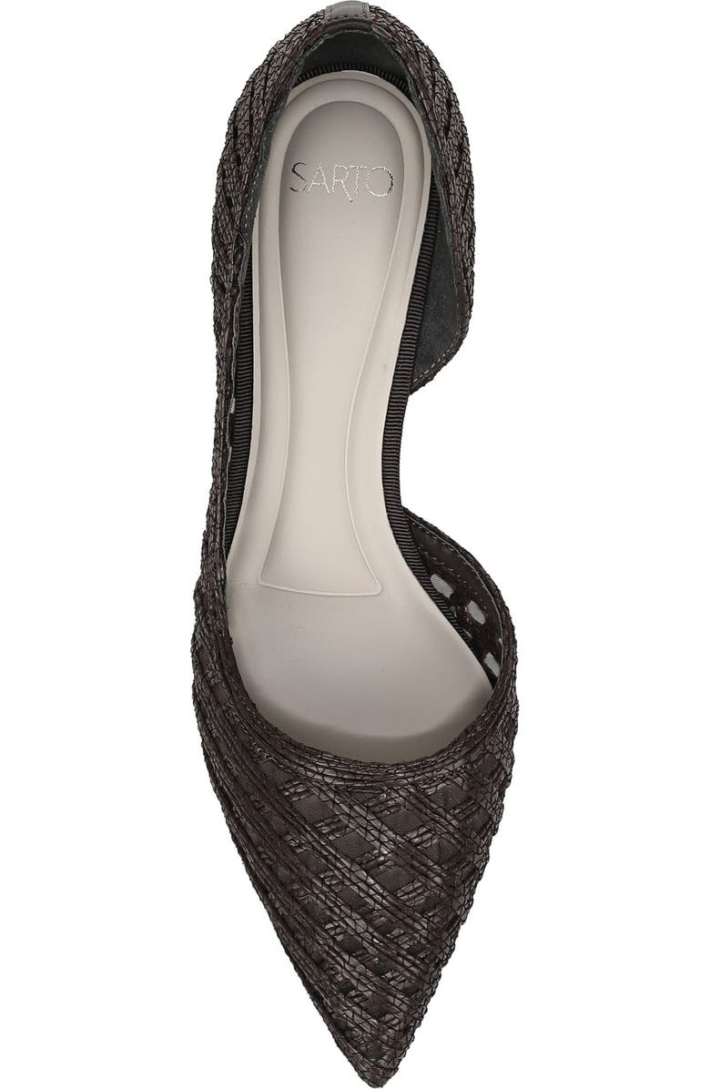 SARTO by Franco Sarto Tawny Pointed Toe Half d'Orsay Pump, Alternate, color, Espresso