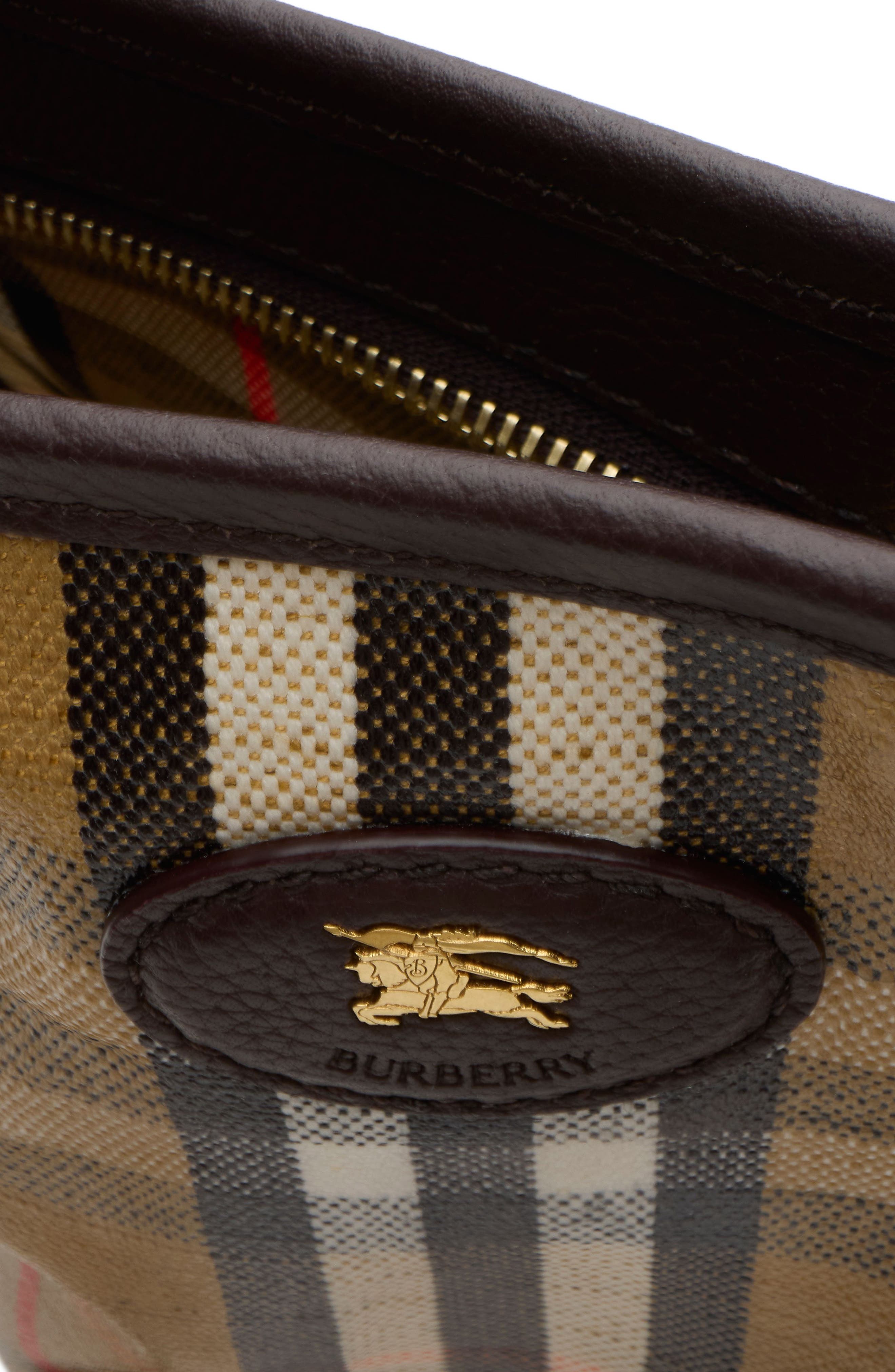 Burberry Small Highlands Coated Canvas Crossbody Bag, Alternate, color, Sand