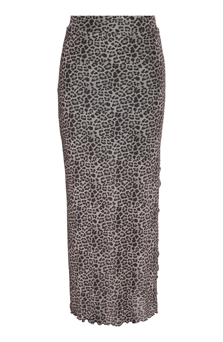 Noisy may Lesley Print Maxi Skirt, Alternate, color, Grey Leopard