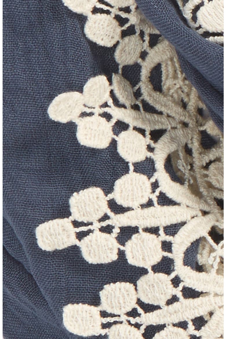 Crochet Infinity Scarf, Alternate, color, DENIM