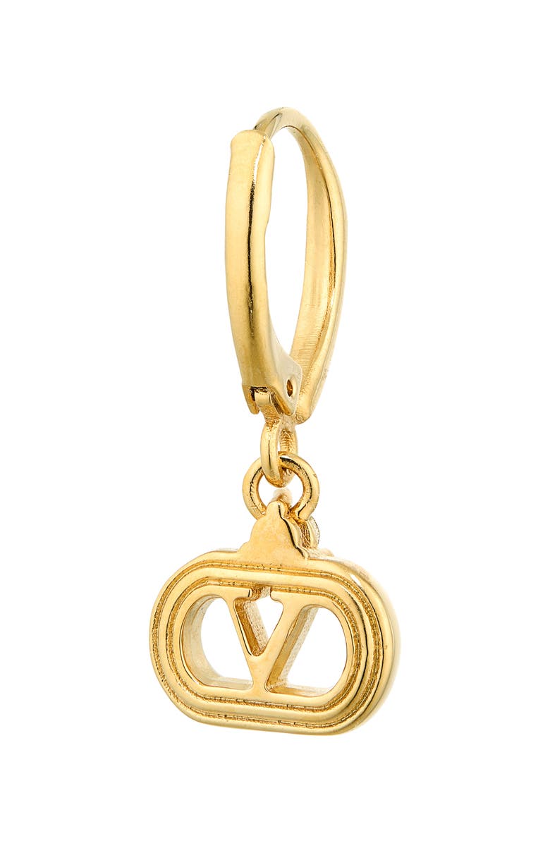 Valentino Garavani Ovalette VLOGO Drop Earrings, Alternate, color, Gold