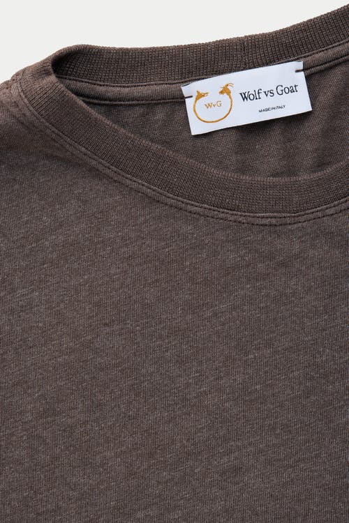Wolf Vs. Goat (wvg) Light Weight Viscose Sorona Short Sleeve Crew Neck T-shirt In Brown