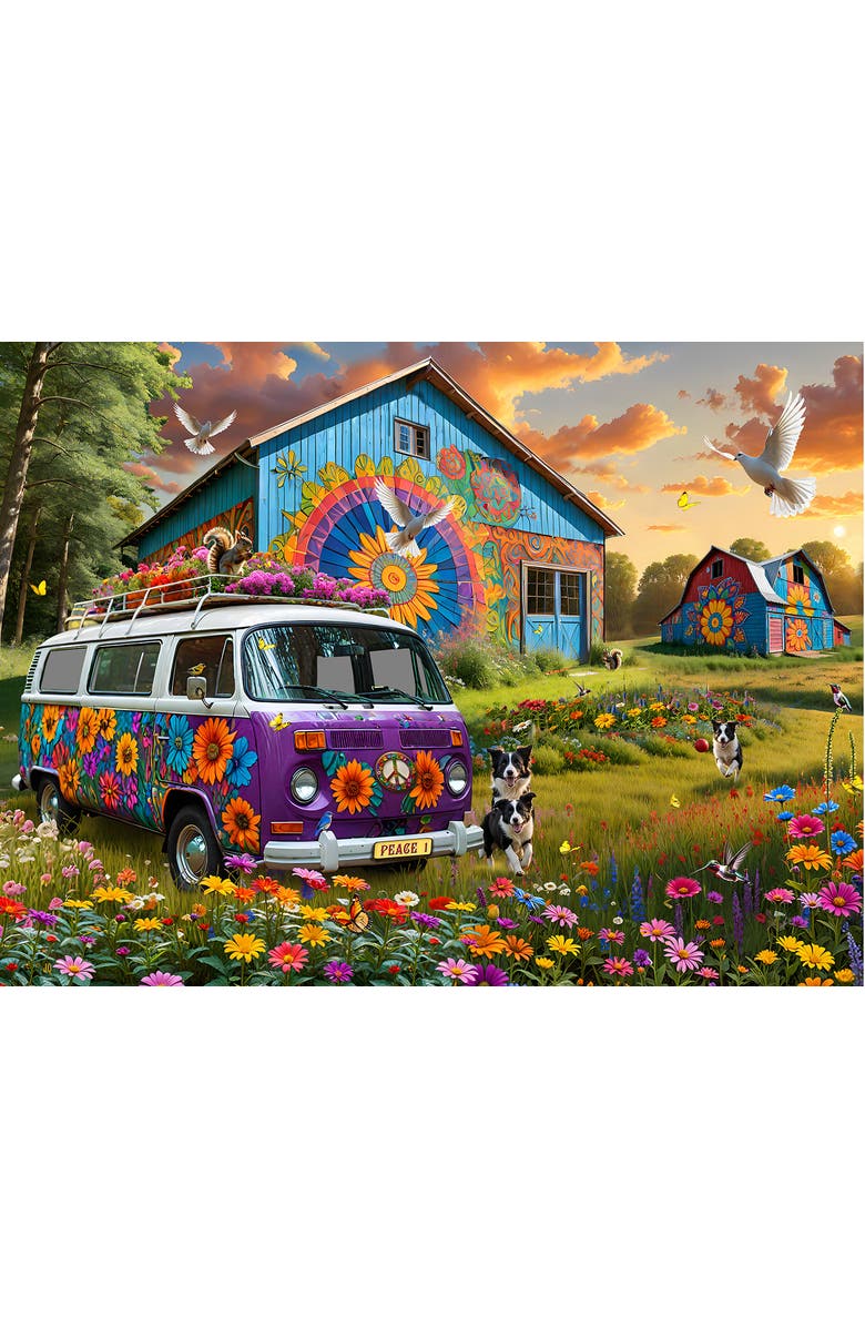 Sunsout Hippie House 500 piece Jigsaw Puzzle for Adults, Alternate, color, Multicolor