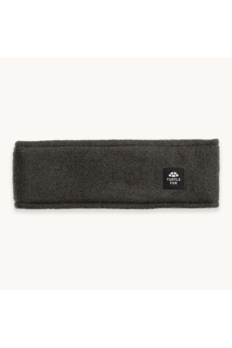 Turtle Band Fleece Headband, Main, color, Carbon