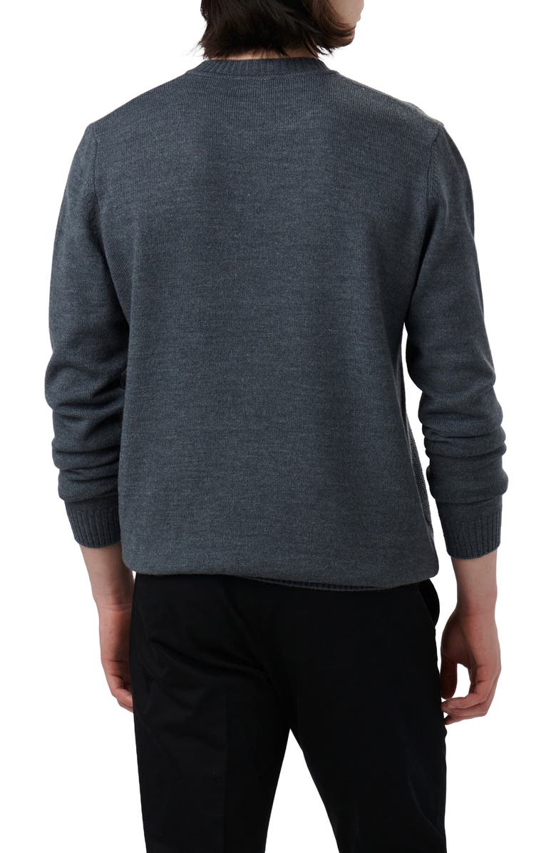 Bugatchi Merino Wool Blend Crewneck Sweater, Alternate, color,