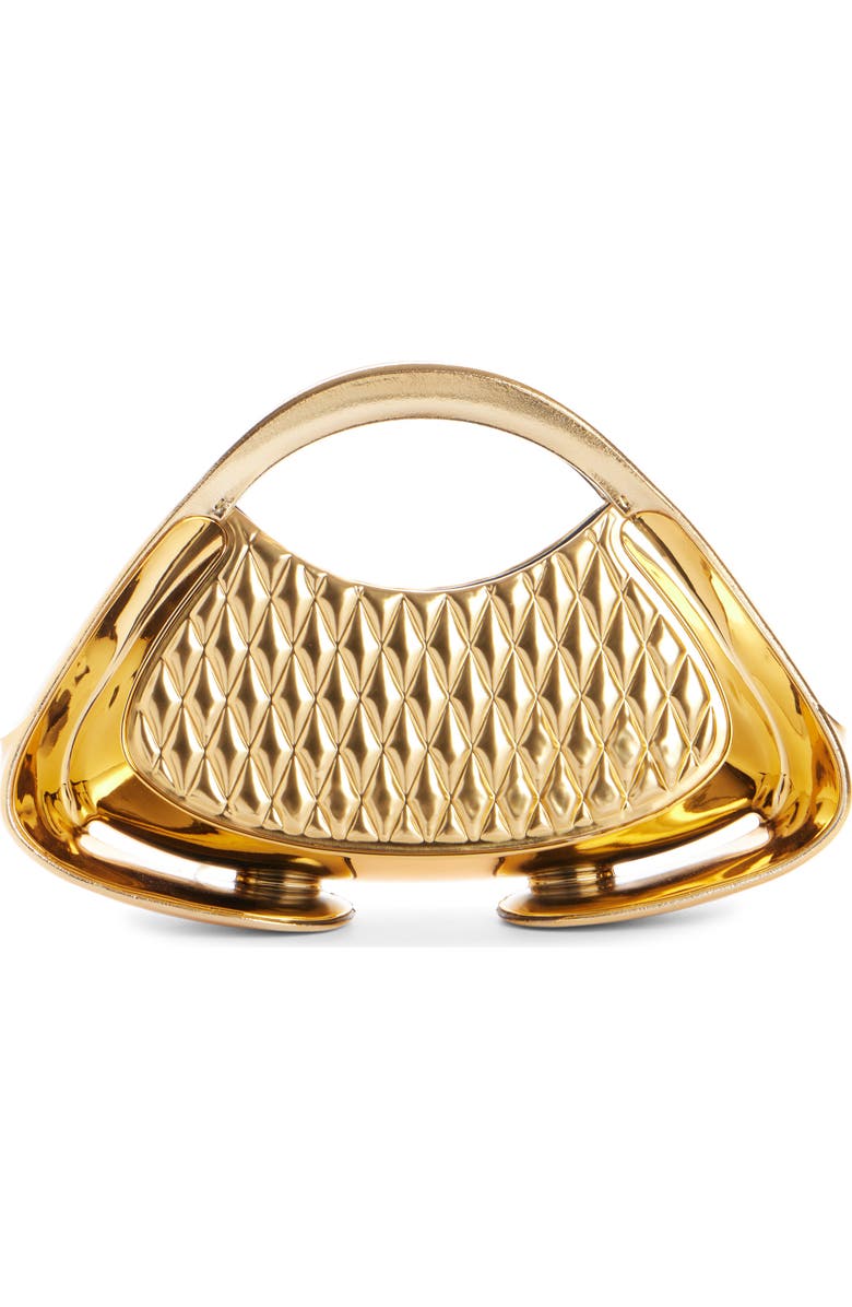 Balmain Medium Jolie Madame Quilted Faux Leather Top Handle Bag, Alternate, color,