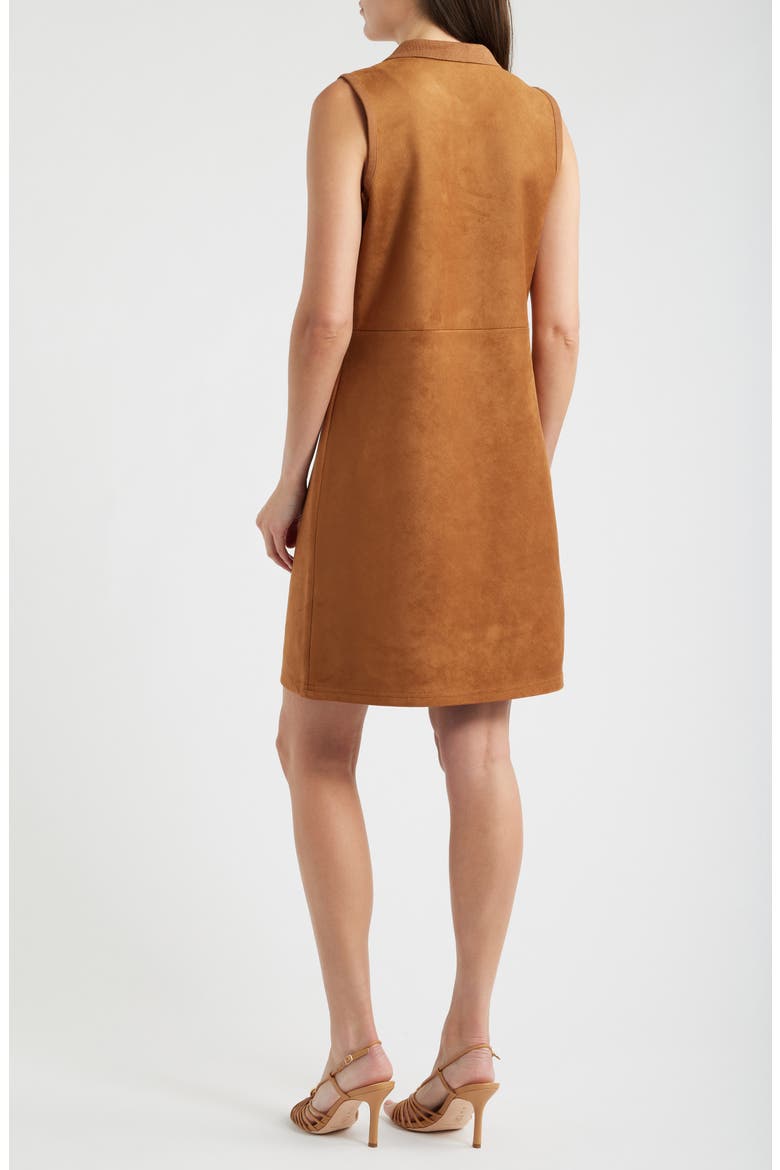 Marley Faux Suede Sheath Dress, Alternate, color, SADDLE