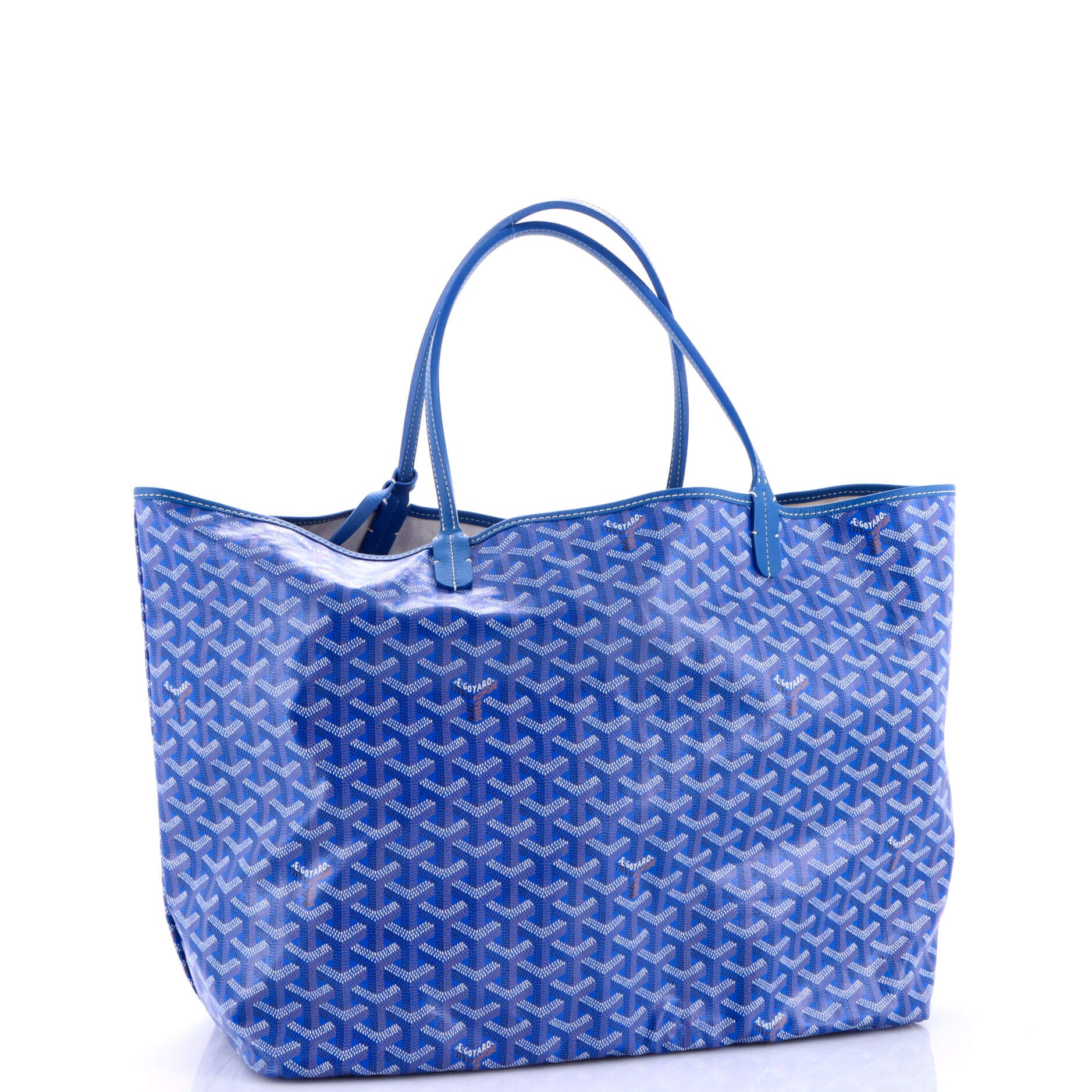 Pre-Owned Goyard Saint Louis Tote Coated Canvas GM, Alternate, color, Blue