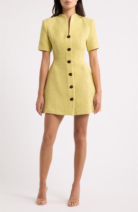 Bouclé Fit & Flare Minidress