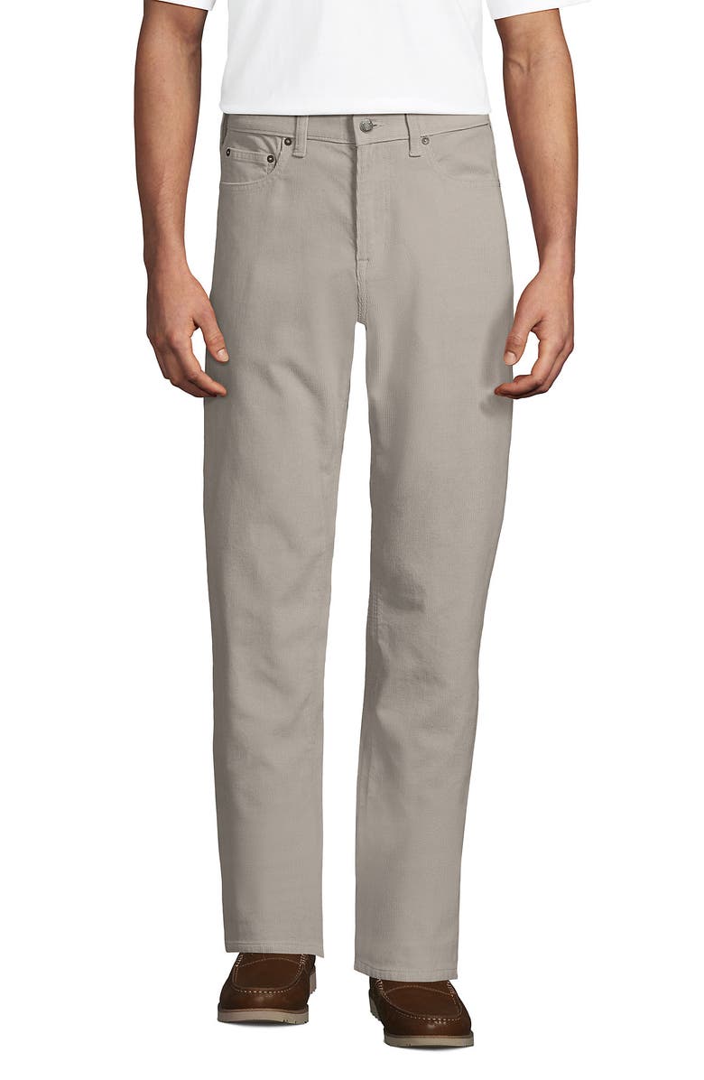 Lands' End Corduroy Comfort Waist Classic Fit 5 Pocket Pant, Main, color, Dusk Gray