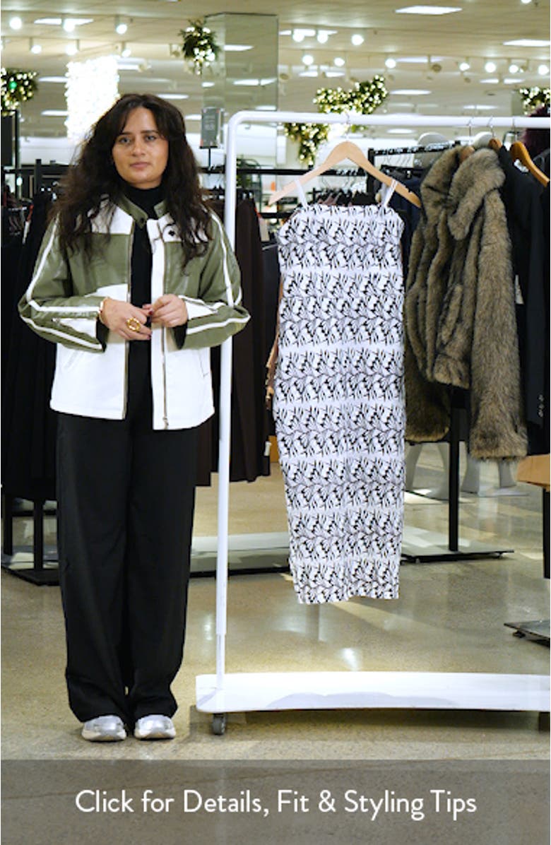 Strapless Jacquard Sheath Dress, sales video thumbnail