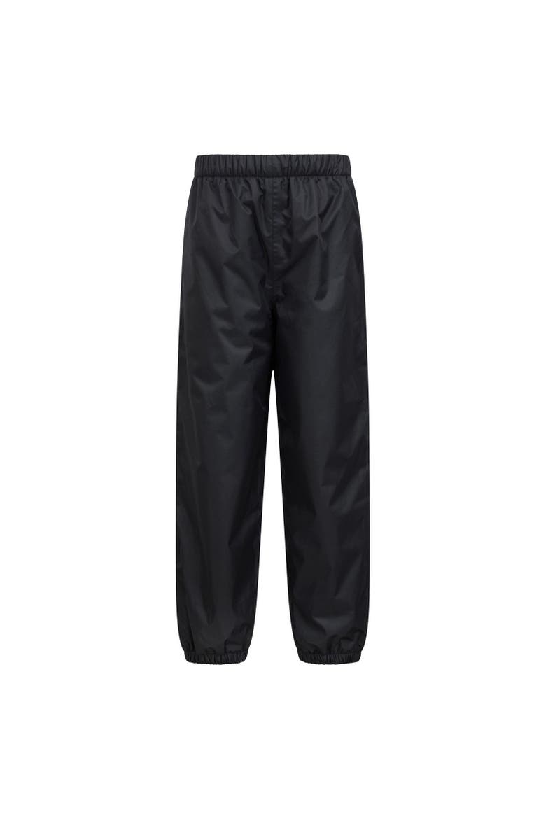 Childrens/Kids Fleece Lined Waterproof Pants, Main, color, Black