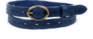 OLD TREND Vintage Genuine Leather Perforated Classic Detail Belt
