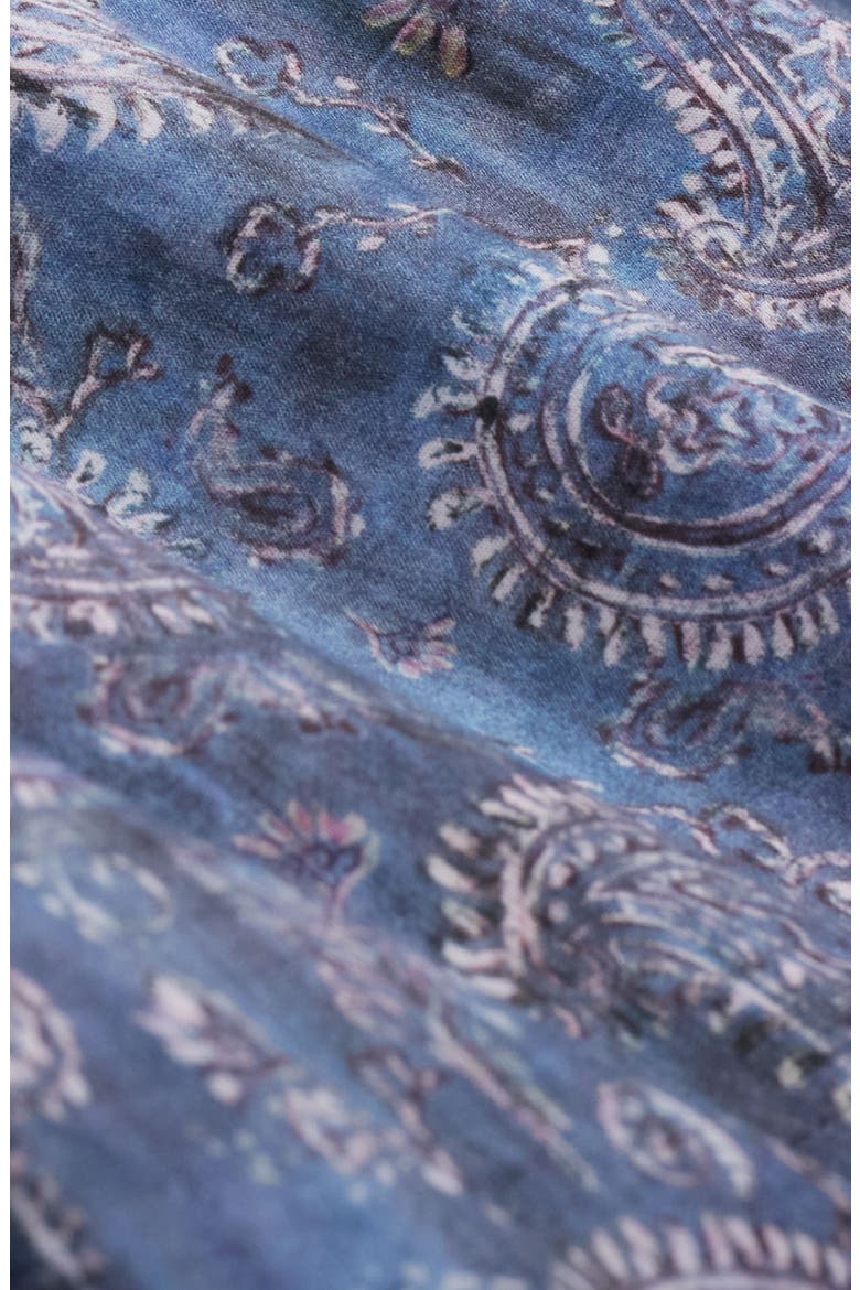 Julian Shaped Fit Paisley Button-Up Shirt, Alternate, color, STEEL