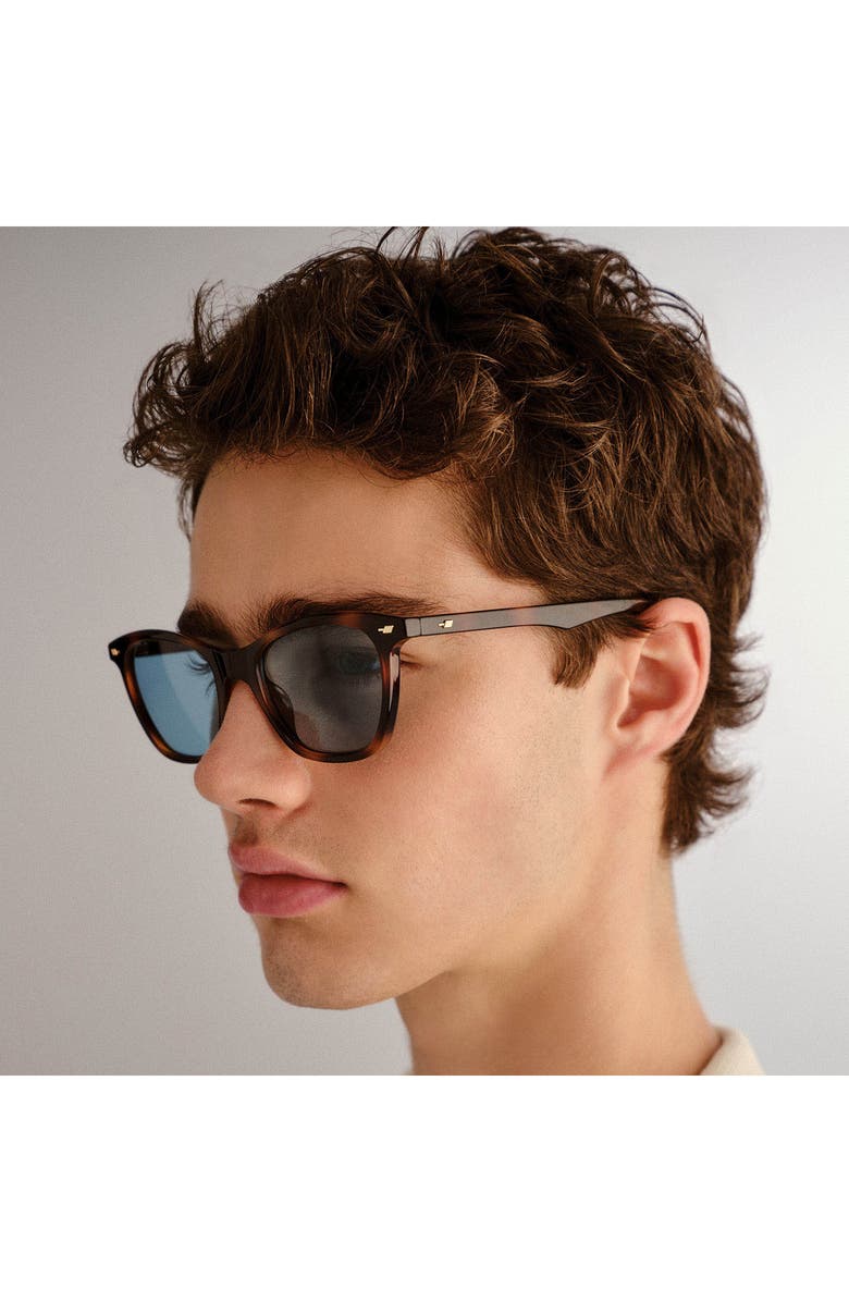 Le Specs Nonsensical 52mm D-Frame Sunglasses, Alternate, color, Dark Tort/Aqua Blue Mono