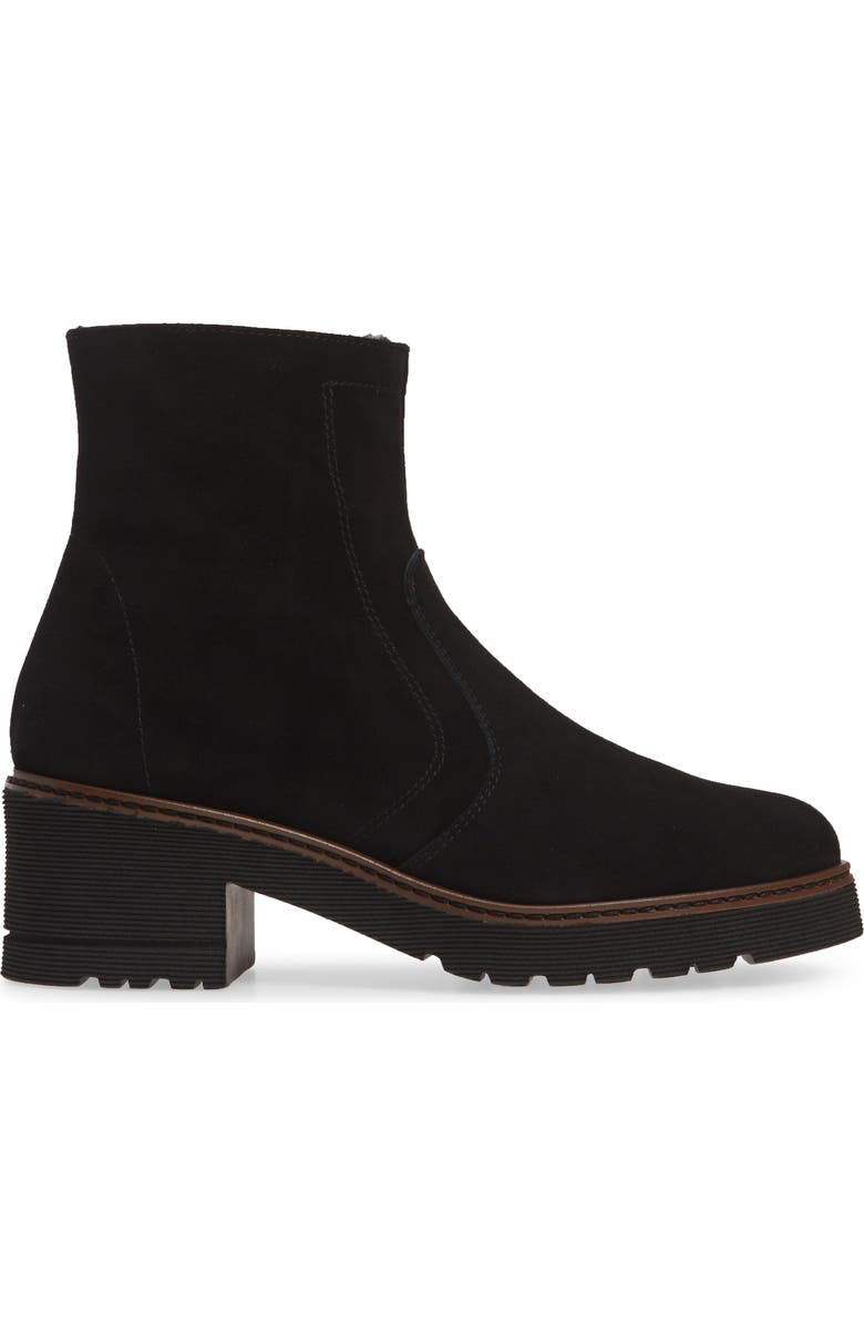 Pas de Rouge Rolet Zip Bootie with Genuine Shearling Lining, Alternate, color,