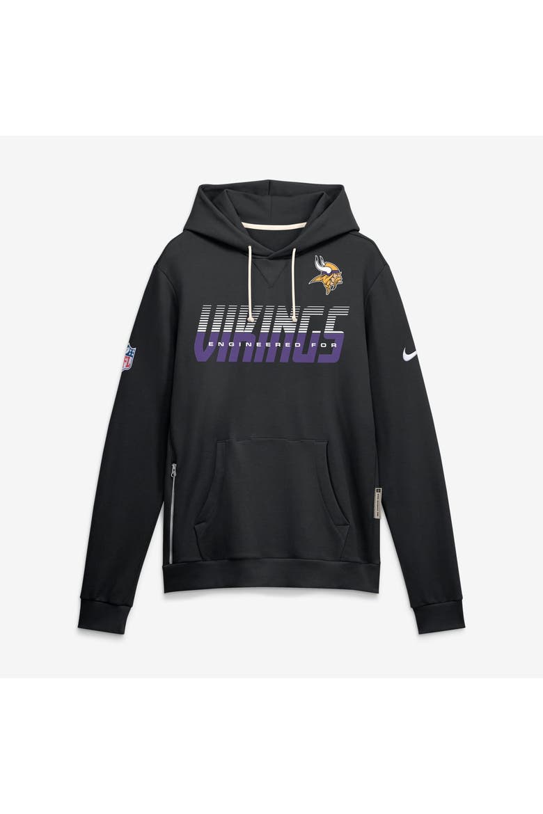 Men's Nike Black Minnesota Vikings Sideline Standard Issue Top Prospect Dri-FIT Hoodie, Main, color, Black