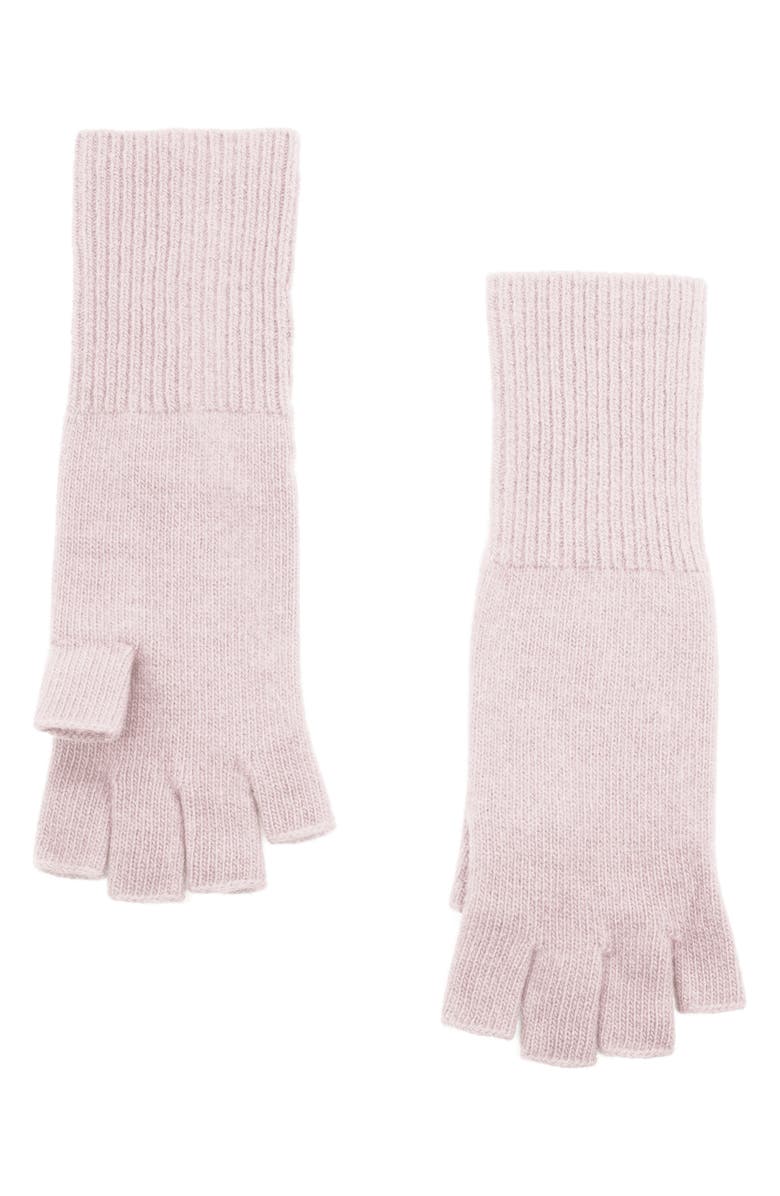Portolano Cashmere Fingerless Gloves, Main, color, Soft Pink